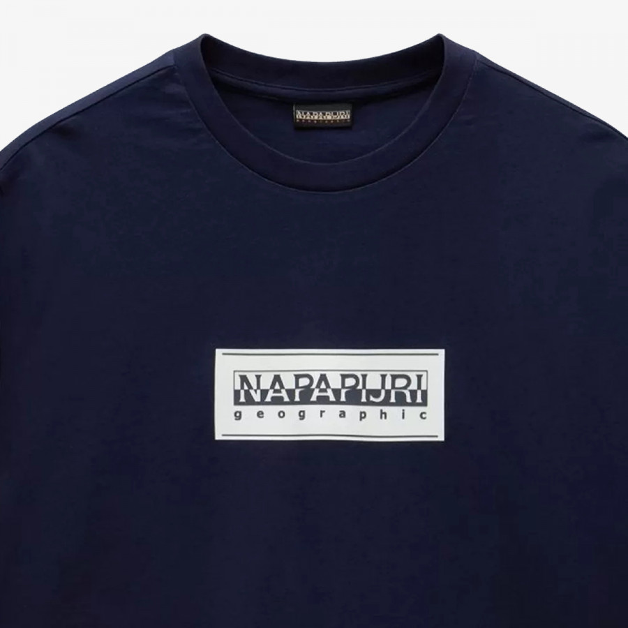 NAPAPIJRI KRATKA MAJICA S-BOX LOGO SS 176 BLU MARINE 