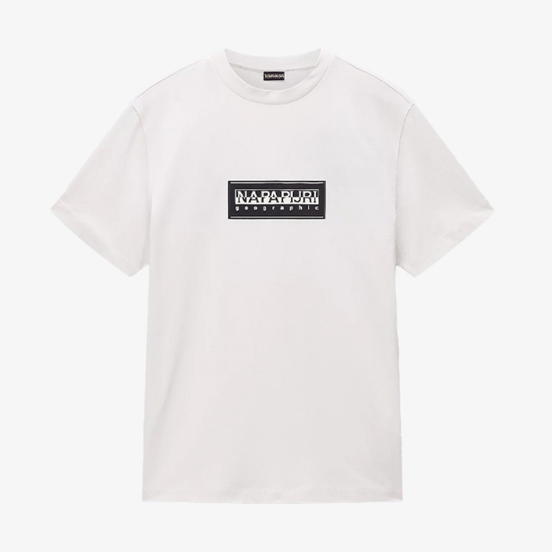 NAPAPIJRI KRATKA MAJICA S-BOX LOGO SS N1A WHITE WHISPER 