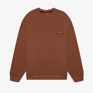 SPRAYGROUND KAPUCAR BLOCK PARTY CREWNECK BROWN