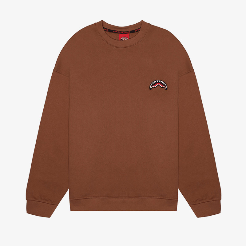 SPRAYGROUND KAPUCAR BLOCK PARTY CREWNECK BROWN