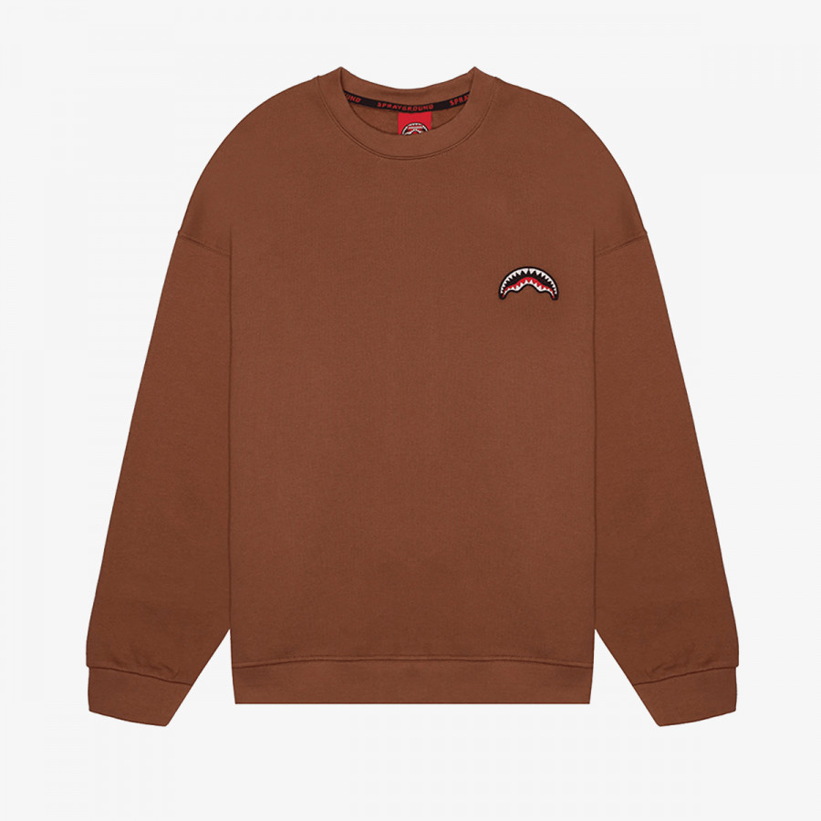 SPRAYGROUND KAPUCAR BLOCK PARTY CREWNECK BROWN