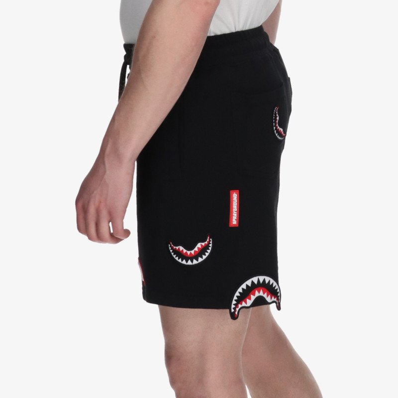 SPRAYGROUND KRATKE HLAČE SHARK PATCHES SHORTS BLK 