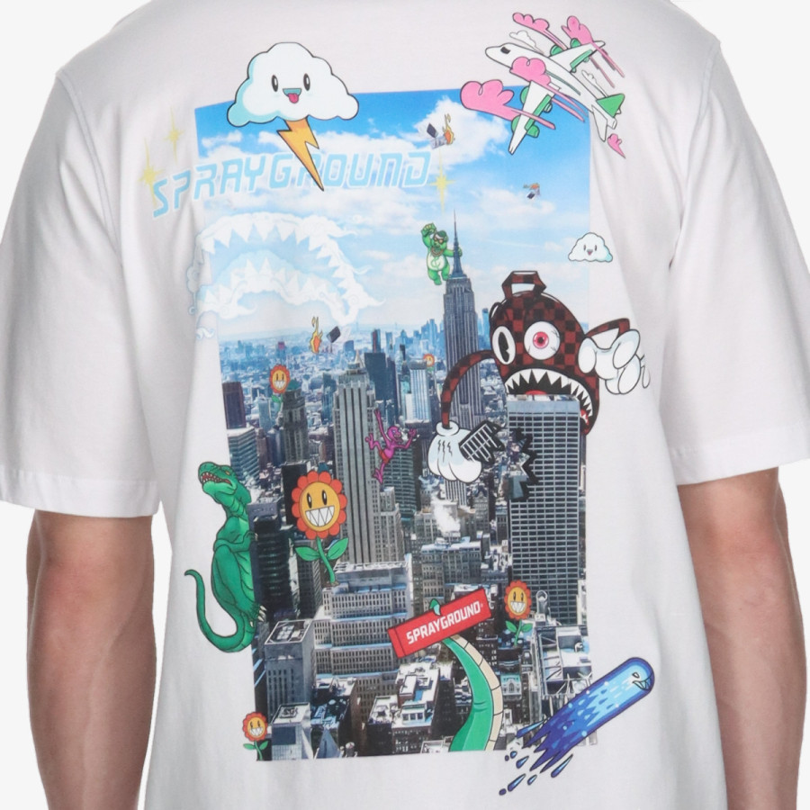 SPRAYGROUND KRATKA MAJICA CHARACTER INVASION T-SHIRT WHT 