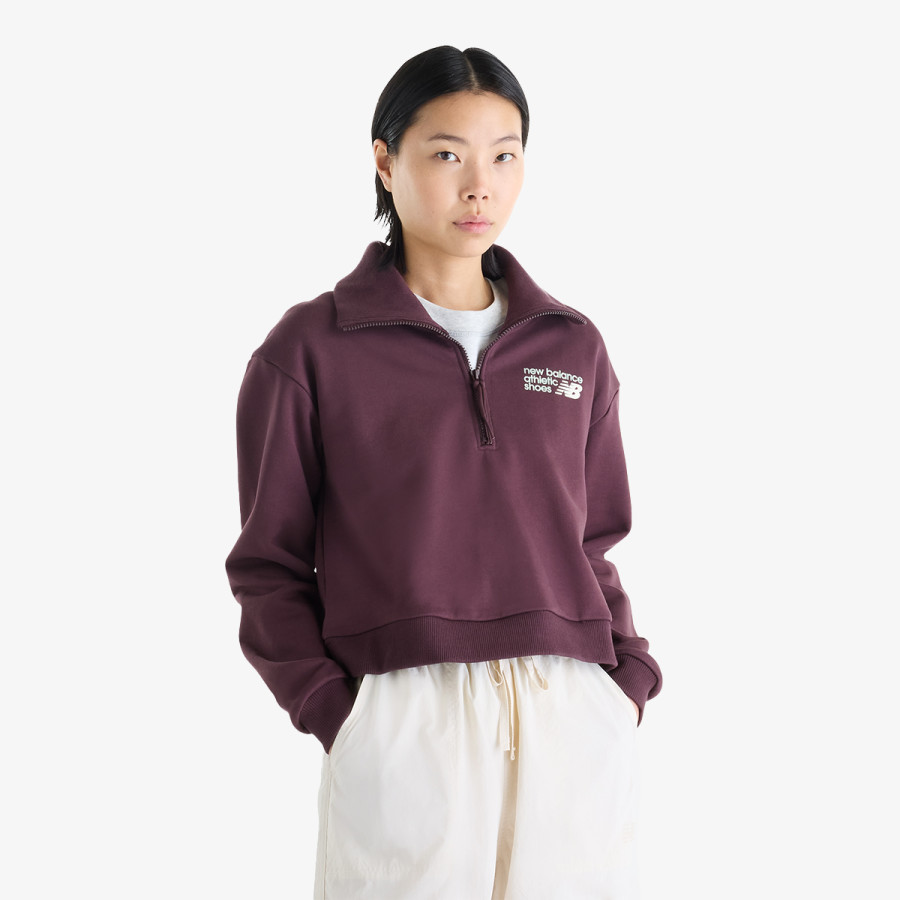 NEW BALANCE KAPUCAR Athletics Premium Logo Oversized Half Zi 